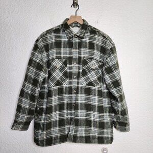 Aritzia x TNA Prospect Sherpa Lined Plaid Shirt Jacket in Green Women's Size 2